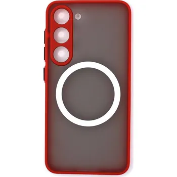 MagSafe silikonový kryt pro Samsung Galaxy S23 - Červený