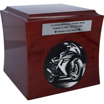 Smuteční dekorace Pohřební urna pro motorkáře, Tematická urna pro milovníka motorek