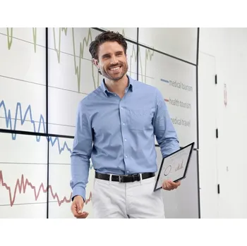 Pánská košile e.s. Business košile cotton stretch, regular fit velikost 50 mrazivě modrá Strauss Pracovní oblečení