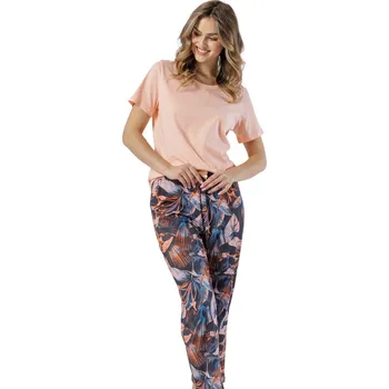 Dámské pyžamo DÁMSKÉ PYŽAMO HELGA 1570 MERUŇKA XL