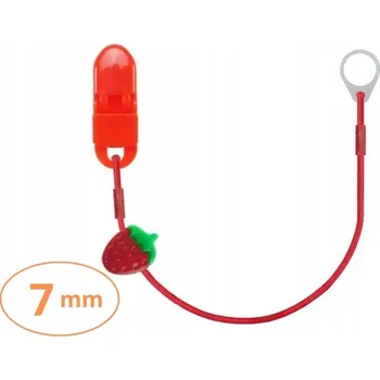 Jednoduchý závěs s klipem pro malá sluchadla - červený