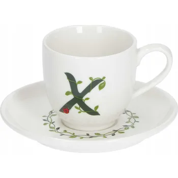 LA PORCELLANA BIANCA SOLOTUA Šálek s podšálkem 90 ml, Vzor X