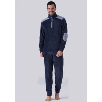 Pánské pyžamo Pánské pyžamo Karelpiu KF7301 Tm. modrá M