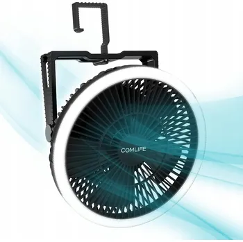Domácí ventilátor Mini ventilátor COMLIFE LED přenosný ventilátor 10000 mAh černý