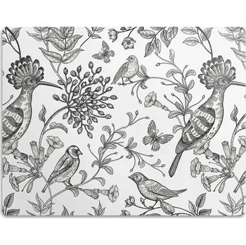 Miska pro psa Podložka pod misku pro kočky psa - Vzor ptáci 45x35 cm