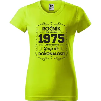 Dámské oblečení DOBRÝ TRIKO Dámské narozeninové tričko Zraji k dokonalosti Barva: Limetková, Velikost: S