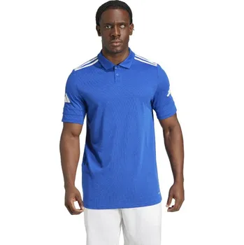 Bavlněné triko Adidas Polo Sqaudra 25 modro bílé Velikost: XS