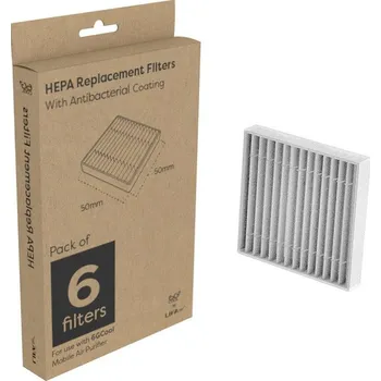 Příslušenství pro čističku vzduchu Lifa Air HEPA filtr H12 pro osobní čističku 6GCool 6 ks