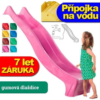 skluzavka Skluzavka Monkey´s Home s přípojkou na vodu tmavě růžová 2,90 m