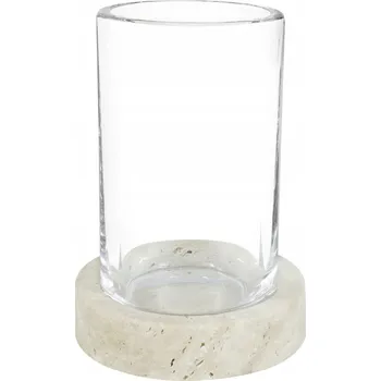 Držák na kartáček Kelímek na kartáčky Q-Bath Pure Natural 1545, odstíny hnědé a béžové, 200 ml