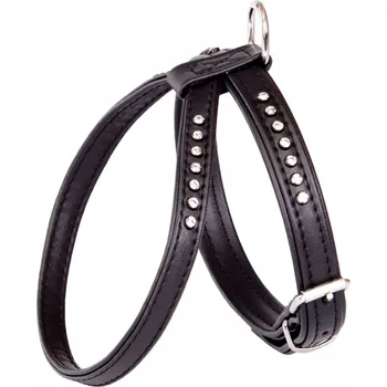 Postroj pro psa DINGO OZDOBNÉ POSTROJE PRO PSA GLAMOUR Č. 2 ČERNÉ