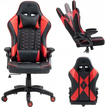 Herní křeslo KRAKEN Feyton, umělá kůže, černo-červené