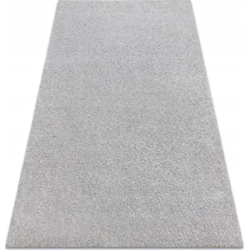 Koberec Koberec shaggy BUENOS, hustý měkký chlupatý jednobarevný stříbrný 180x270 cm