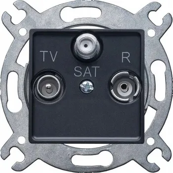 Elektrická zásuvka Anténní zásuvka nástěnná Polmark černá