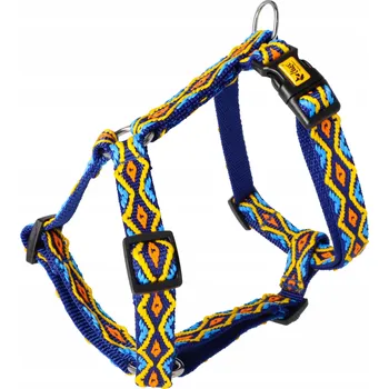 Postroj pro psa DINGO Postroj Dvoupopruhový Guard WINNETOU - modrý S