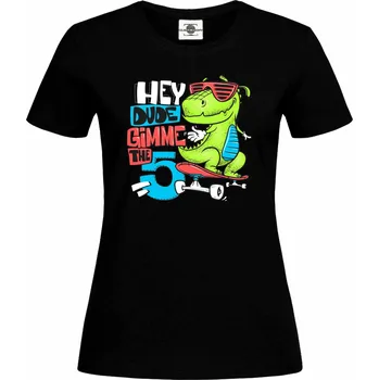 Dámské tričko Tričko Hey Dude Gimme The 5 Druh: Dámské, Barva: Černá, Velikost: XS
