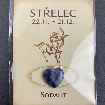 Přívěsek Přívěsek Srdce Sodalit| Střelec | 15mm |