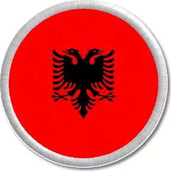 Vlajka Pelisport Albánská vlajka tištěná nášivka ø 6 cm