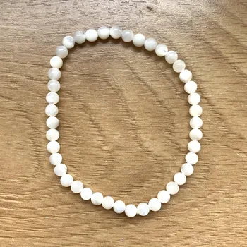 Náramek Náramek Přírodní Perleť | 4mm kulička
