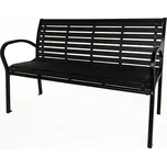 Lavička zahradní 125x60x80cm ČER ocel/PH