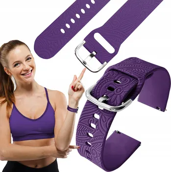 Řemínek na hodinky Řemínek ChronSmarta pro Motorola 18mm fialový