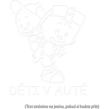 Samolepicí dekorace na vozidlo Dítě v autě Kluk a chlapeček 2 samolepka na auto Červená Velikost D