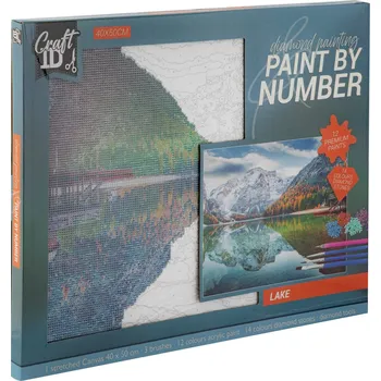 Výtvarná sada Diamantové malování jezero 40x50cm