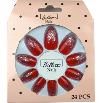 Umělé nehty UMĚLÉ BROKÁTOVÉ TIPY NA NEHTY - 24 ks - ZJ8