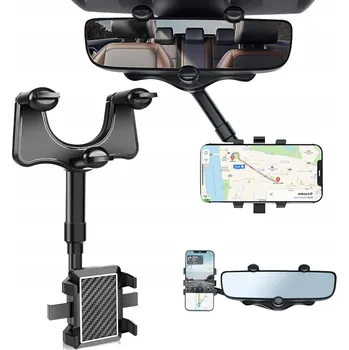 DRŽÁK TELEFONU DO AUTA NA ZPĚTNÉ ZRCÁTKO NASTAVITELNÝ