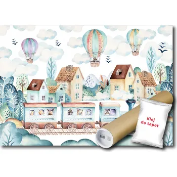 Fototapeta FOTOTAPETA VLIESOVÁ VLAK CESTOVÁNÍ BALÓN 208x146