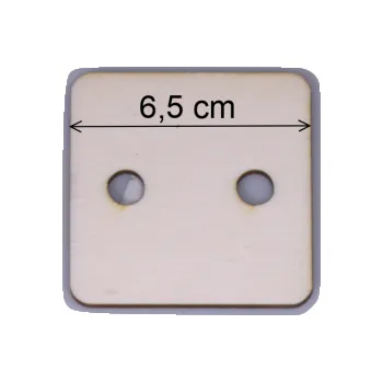 Dřevěná hračka Knoflík dek. 65mm čtverec 30 ks 0042-101