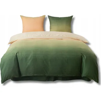 Povlečení SADA POVLEČENÍ 3D 220x200 OMBRE ZELENOŽLUTÁ 3021