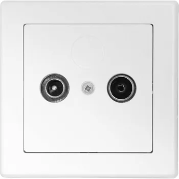 Elektrická zásuvka Anténní zásuvka nástěnná Timex-Elektro bílá