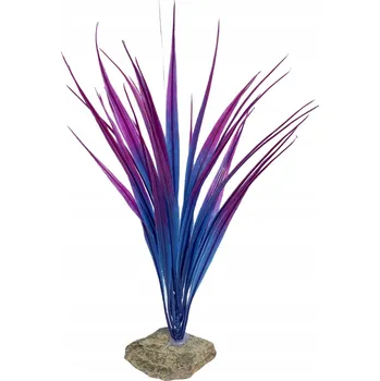 umělá květina FIALOVÁ ROSTLINA UMĚLÁ TRÁVA DO AKVÁRIA 21 CM