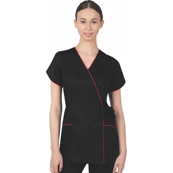 Pracovní zástěra 48 DÁMSKÝ ZDRAVOTNICKÝ ZAVINOVACÍ PLÁŠŤ HALENA KOSMETICKÁ ZÁSTĚRA 322