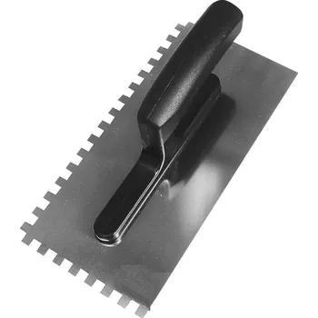 Zdenické nářadí Nerezová zubová stěrka/hladítko s kovovými zuby RAJBETKA 12x12