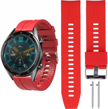 Řemínek na hodinky Řemínek Aristex pro Huawei 22mm červený