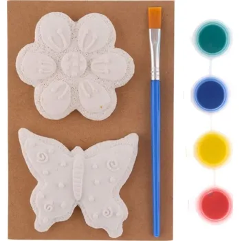 Výtvarná sada Sada na malování Jaro sádrové odlitky, barvičky+štětec