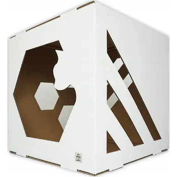 Obraz Domeček pro kočky Kapak bílý čtvercový 35 cm x 35 cm x 35 cm