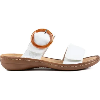 Dámské pantofle Dámské bílé nazouváky Rieker 60894-80 Velikost: 37