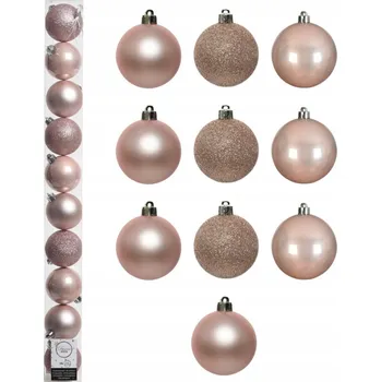 Vánoční dekorace Hladká Vánoční Koule vánoční koule 6 cm 10 ks