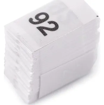 Velikostní štítky do oděvů, barva 92 bílá