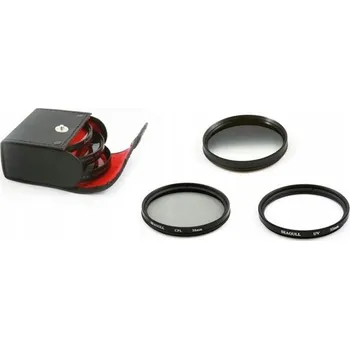 SADA FILTRŮ 5v1 37mm (UV, CPL, ŠEDÝ, POLOVIČNÍ) pro CANON NIKON SONY FUJI