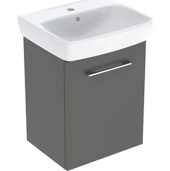 Koupelnový nábytek GEBERIT Selnova Square Skříňka s umyvadlem 50x42x64,9 cm láva/matný lak