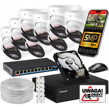 IP kamera Sada pro IP PoE MONITORING 8 KAMER 5MPx 1TB AUDIO DETEKCE