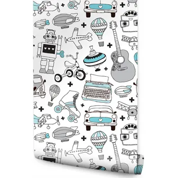 Tapeta Tapeta na zeď do pokoje pro kluka, hračky, vozidla