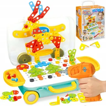 ostatní stavebnice KREATIVNÍ VZDĚLÁVACÍ STAVEBNÍ STAVEBNICE SE ŠROUBOVÁKEM V KRABIČCE 25 8 DÍLŮ