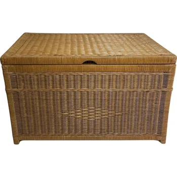 Úložný box Hitra Ratanová truhla hrana velká světlá (lh)