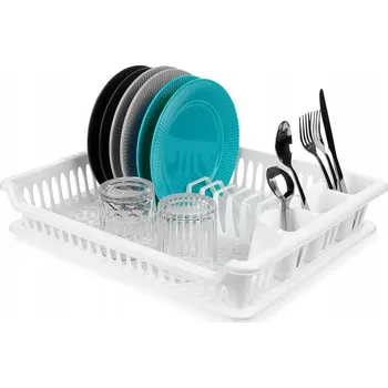 Odkapávač na nádobí Odkapávač SUŠÁK NA NÁDOBÍ příbory talíře stojací plastový 46x37 cm