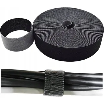 Stahovací páska Páska se suchým zipem, stahovací pásek na kabely, 10 mm x 5 m